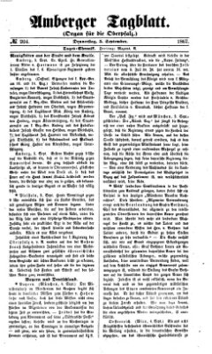 Amberger Tagblatt Donnerstag 5. September 1867