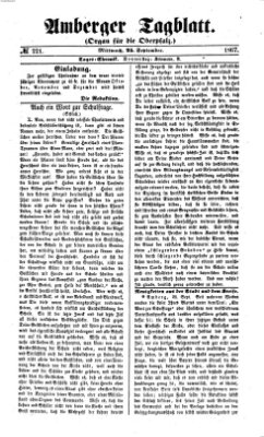 Amberger Tagblatt Mittwoch 25. September 1867