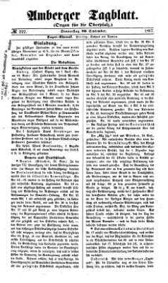 Amberger Tagblatt Donnerstag 26. September 1867