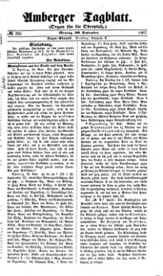 Amberger Tagblatt Montag 30. September 1867