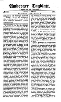 Amberger Tagblatt Freitag 11. Oktober 1867