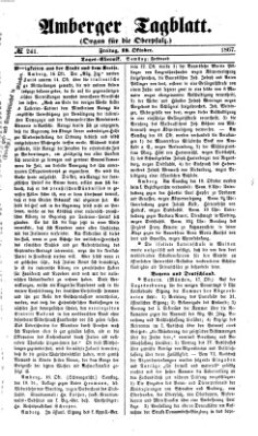 Amberger Tagblatt Freitag 18. Oktober 1867