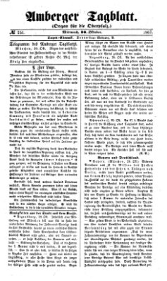 Amberger Tagblatt Mittwoch 30. Oktober 1867