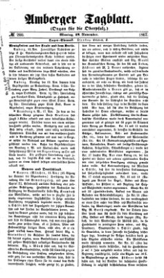 Amberger Tagblatt Montag 18. November 1867