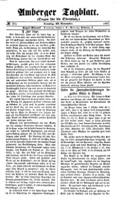 Amberger Tagblatt Samstag 23. November 1867