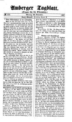 Amberger Tagblatt Montag 25. November 1867