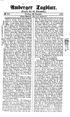 Amberger Tagblatt Dienstag 26. November 1867