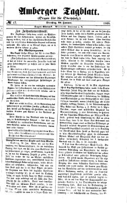 Amberger Tagblatt Dienstag 21. Januar 1868