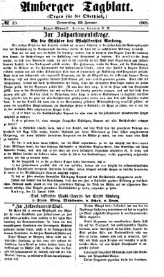 Amberger Tagblatt Donnerstag 23. Januar 1868