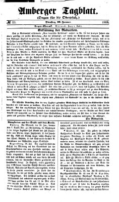 Amberger Tagblatt Dienstag 28. Januar 1868