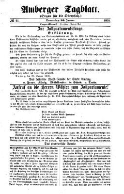 Amberger Tagblatt Donnerstag 30. Januar 1868