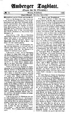 Amberger Tagblatt Montag 3. Februar 1868