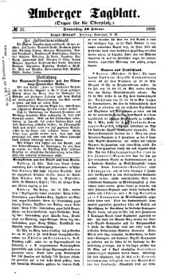 Amberger Tagblatt Donnerstag 13. Februar 1868