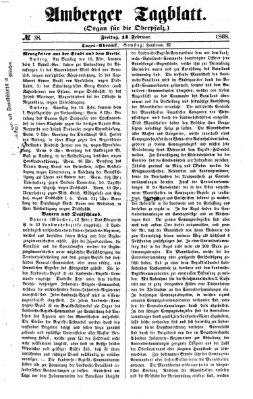 Amberger Tagblatt Freitag 14. Februar 1868