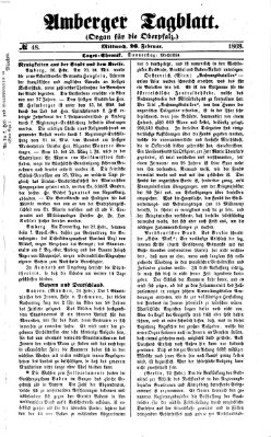 Amberger Tagblatt Mittwoch 26. Februar 1868