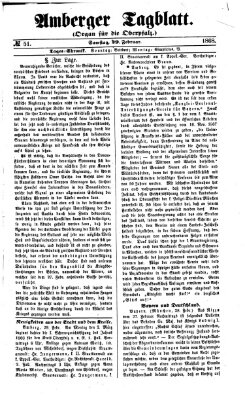 Amberger Tagblatt Samstag 29. Februar 1868