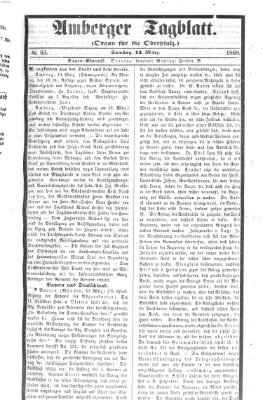 Amberger Tagblatt Samstag 14. März 1868