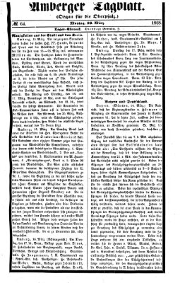 Amberger Tagblatt Montag 16. März 1868