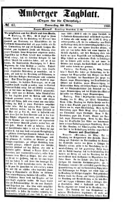 Amberger Tagblatt Freitag 20. März 1868