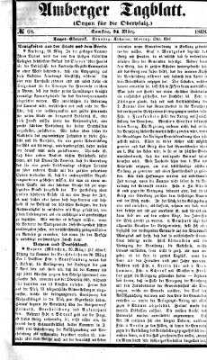 Amberger Tagblatt Samstag 21. März 1868