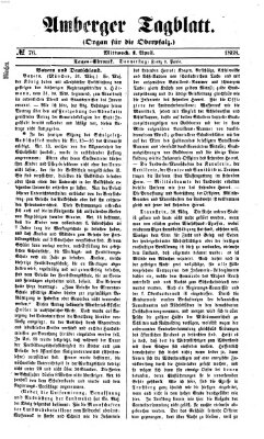 Amberger Tagblatt Mittwoch 1. April 1868