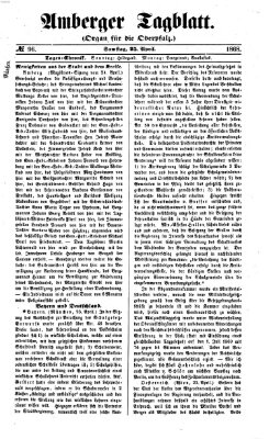 Amberger Tagblatt Samstag 25. April 1868