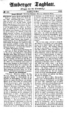 Amberger Tagblatt Samstag 9. Mai 1868