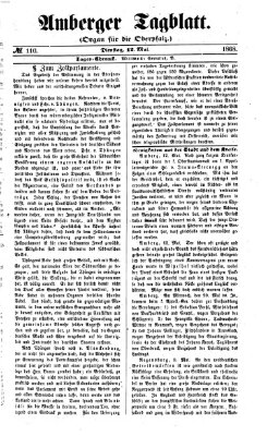 Amberger Tagblatt Dienstag 12. Mai 1868