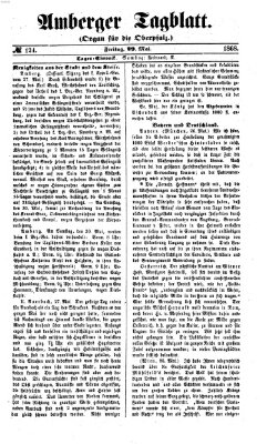 Amberger Tagblatt Freitag 29. Mai 1868