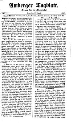 Amberger Tagblatt Samstag 27. Juni 1868