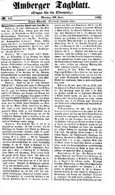 Amberger Tagblatt Dienstag 30. Juni 1868