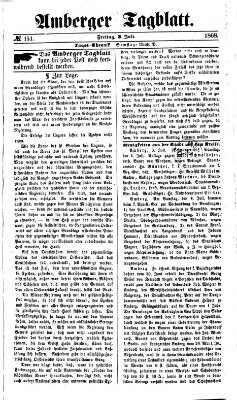 Amberger Tagblatt Freitag 3. Juli 1868