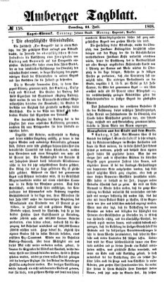 Amberger Tagblatt Samstag 11. Juli 1868