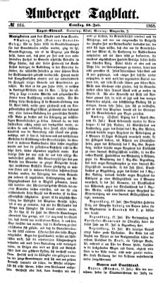 Amberger Tagblatt Samstag 18. Juli 1868