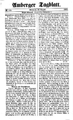 Amberger Tagblatt Mittwoch 12. August 1868