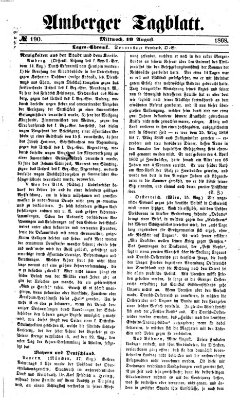 Amberger Tagblatt Mittwoch 19. August 1868