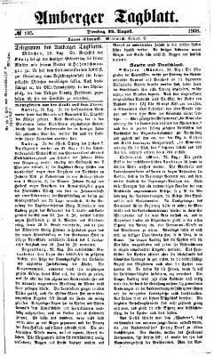 Amberger Tagblatt Dienstag 25. August 1868