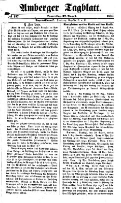 Amberger Tagblatt Donnerstag 27. August 1868