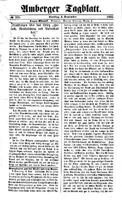 Amberger Tagblatt Samstag 5. September 1868