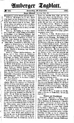 Amberger Tagblatt Donnerstag 10. September 1868