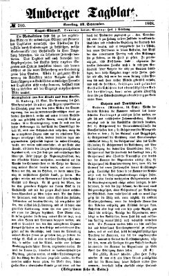 Amberger Tagblatt Samstag 12. September 1868