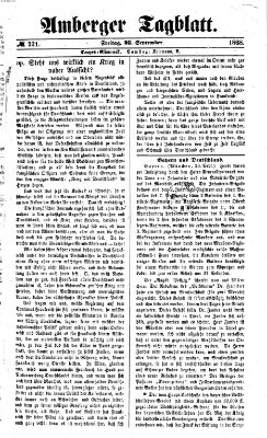 Amberger Tagblatt Freitag 25. September 1868