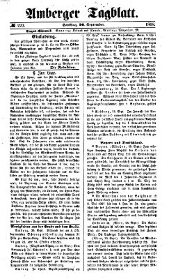 Amberger Tagblatt Samstag 26. September 1868