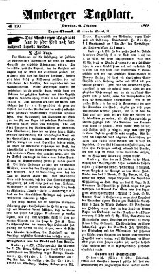 Amberger Tagblatt Dienstag 6. Oktober 1868