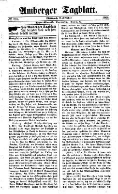 Amberger Tagblatt Mittwoch 7. Oktober 1868