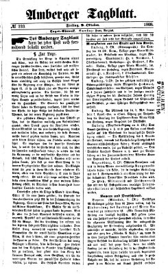 Amberger Tagblatt Freitag 9. Oktober 1868