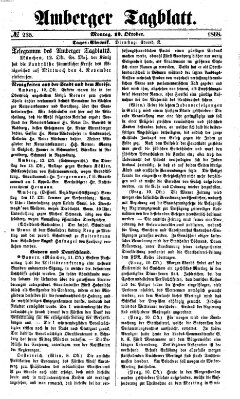 Amberger Tagblatt Montag 12. Oktober 1868