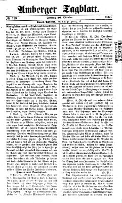 Amberger Tagblatt Freitag 16. Oktober 1868