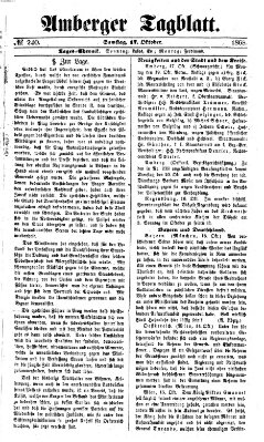 Amberger Tagblatt Samstag 17. Oktober 1868