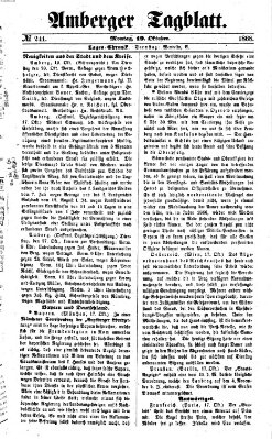 Amberger Tagblatt Montag 19. Oktober 1868